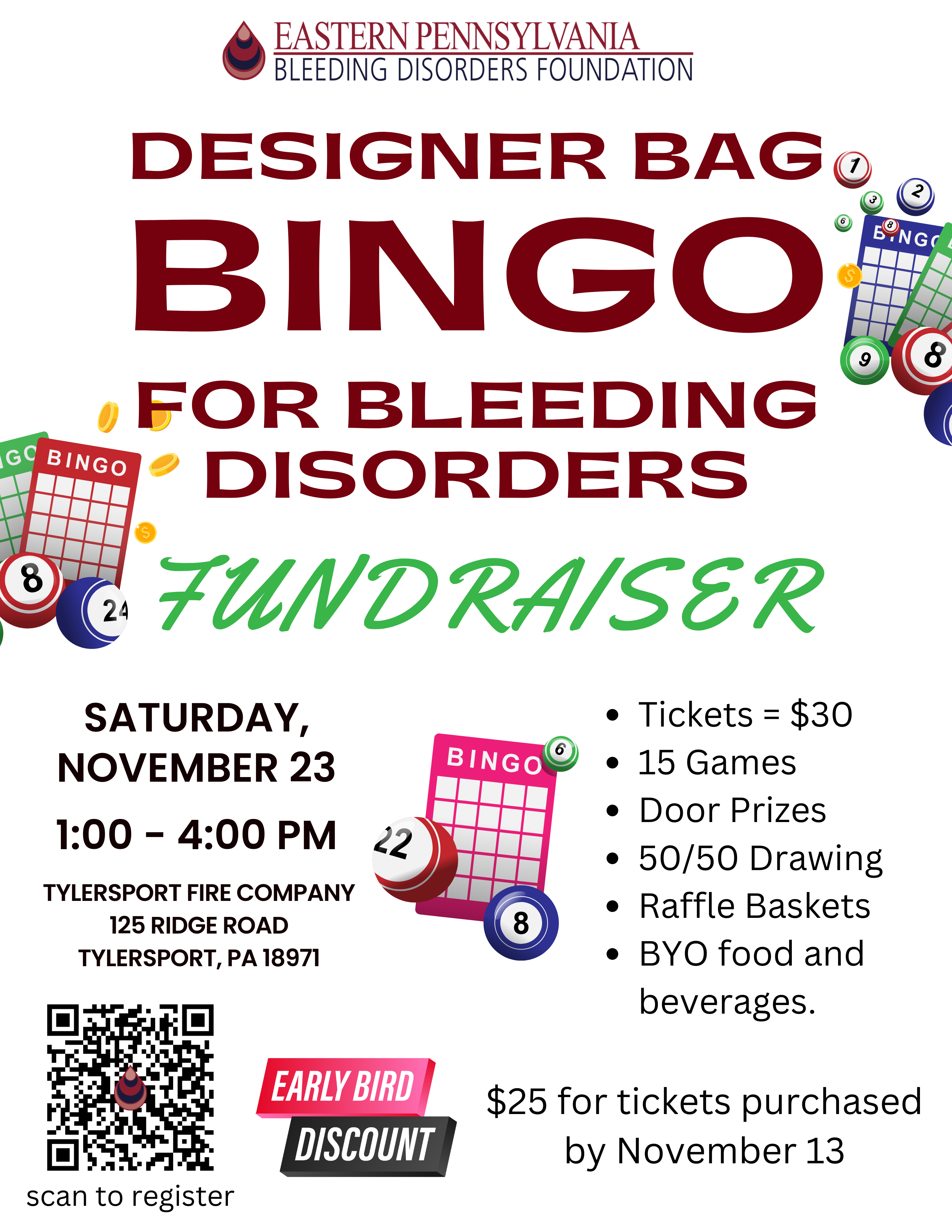 Designer Bag BINGO for Bleeding Disorders